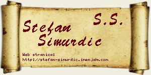 Stefan Simurdić vizit kartica